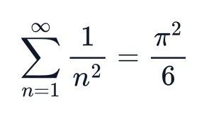 Image of the sum of 1 over n squared